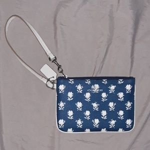 Blue coach wristlet
